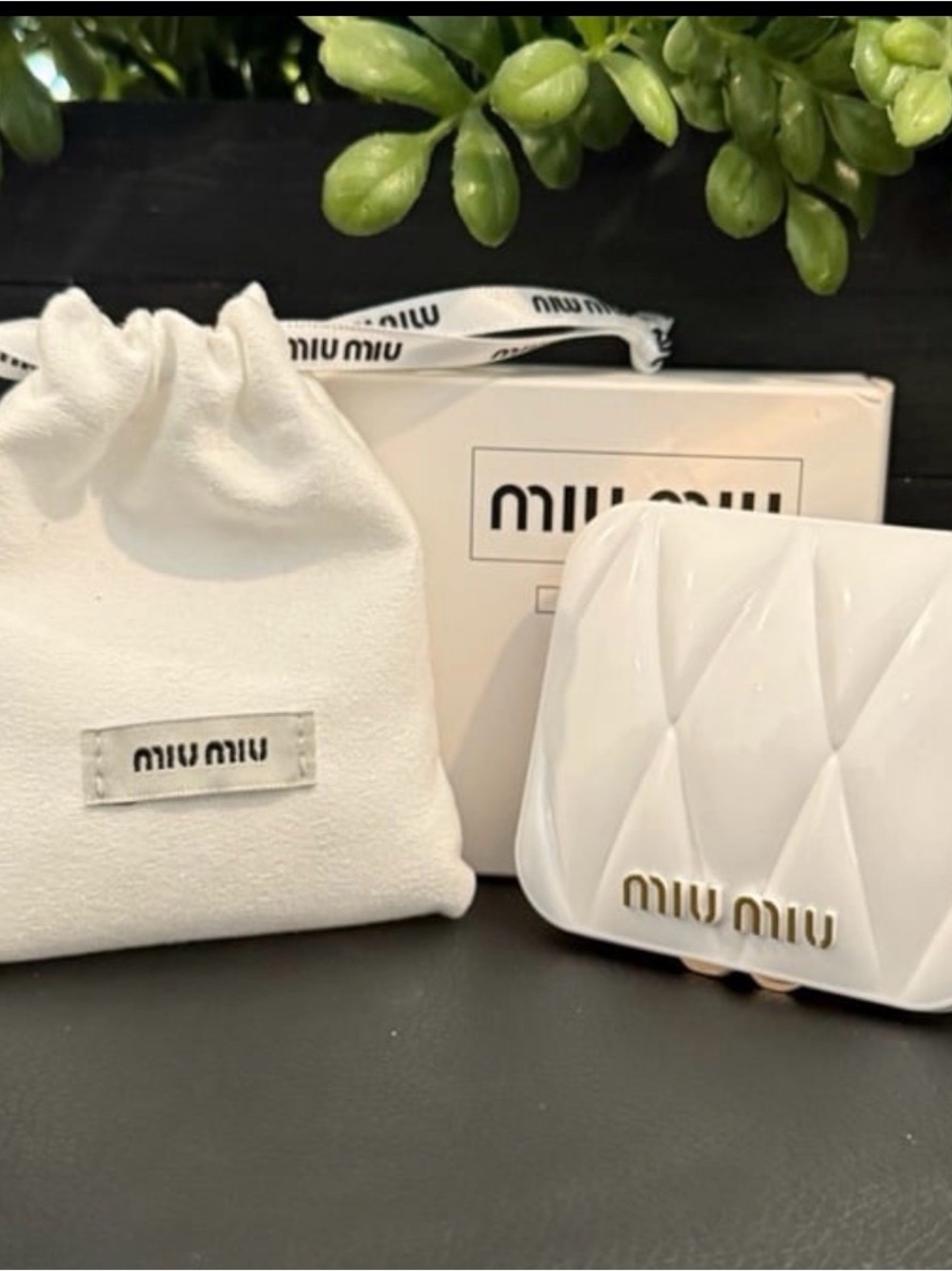 GWP MIU MIU Compact Mirror WHITE